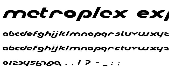 Metroplex Expanded font